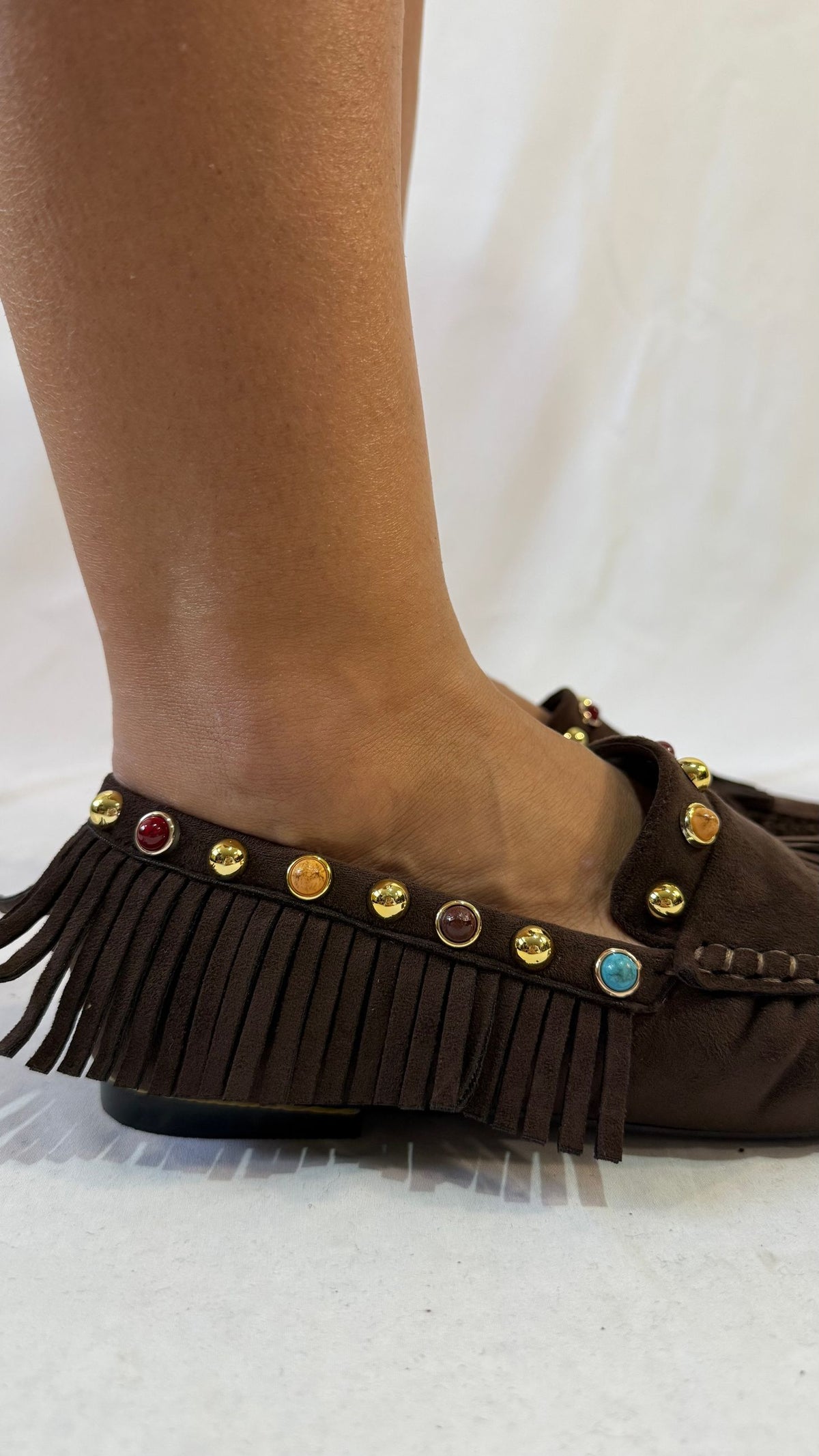 Mocassino frange e borchie Safe Concept Store