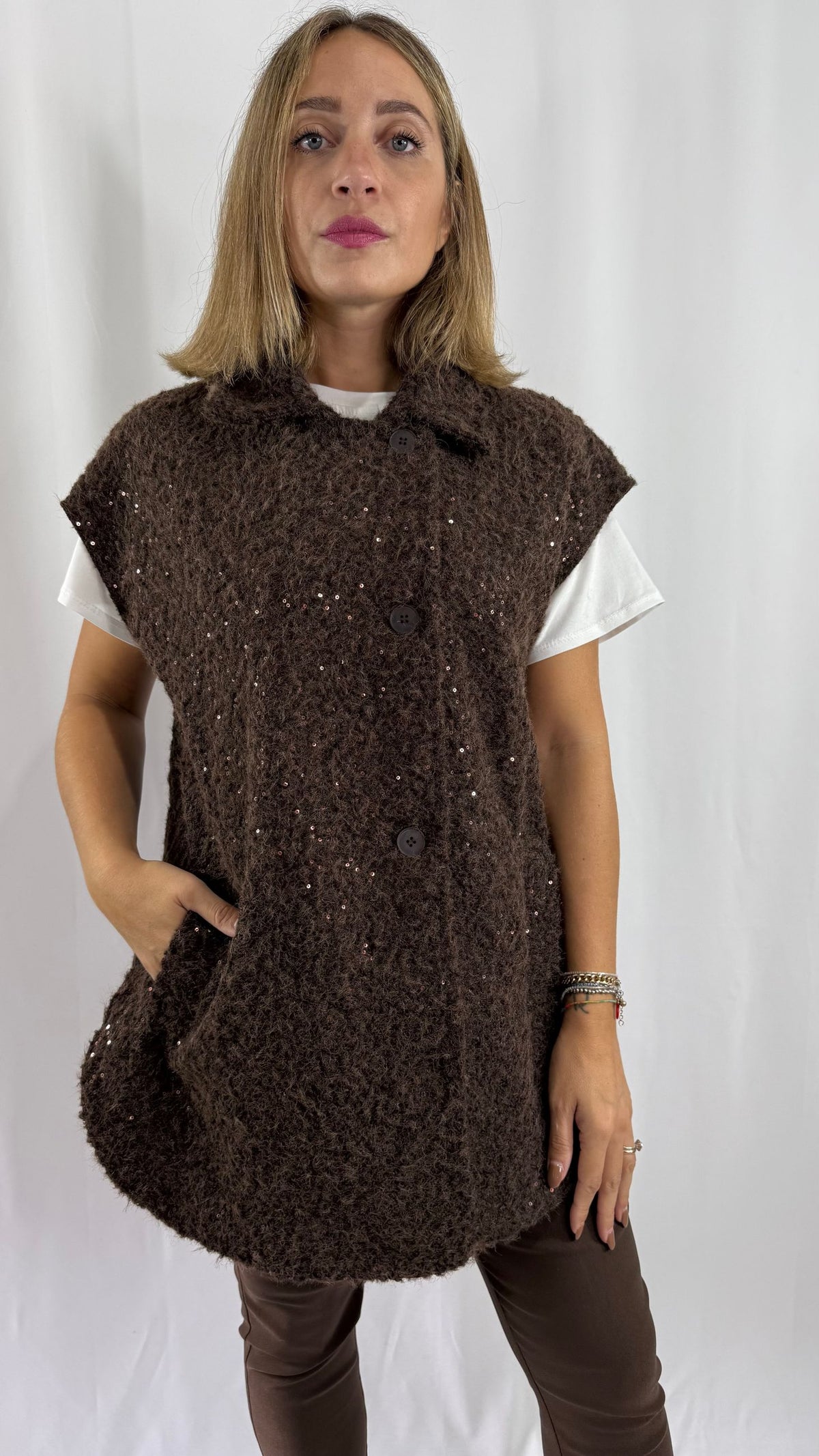 Gilet paillettes Peperosa
