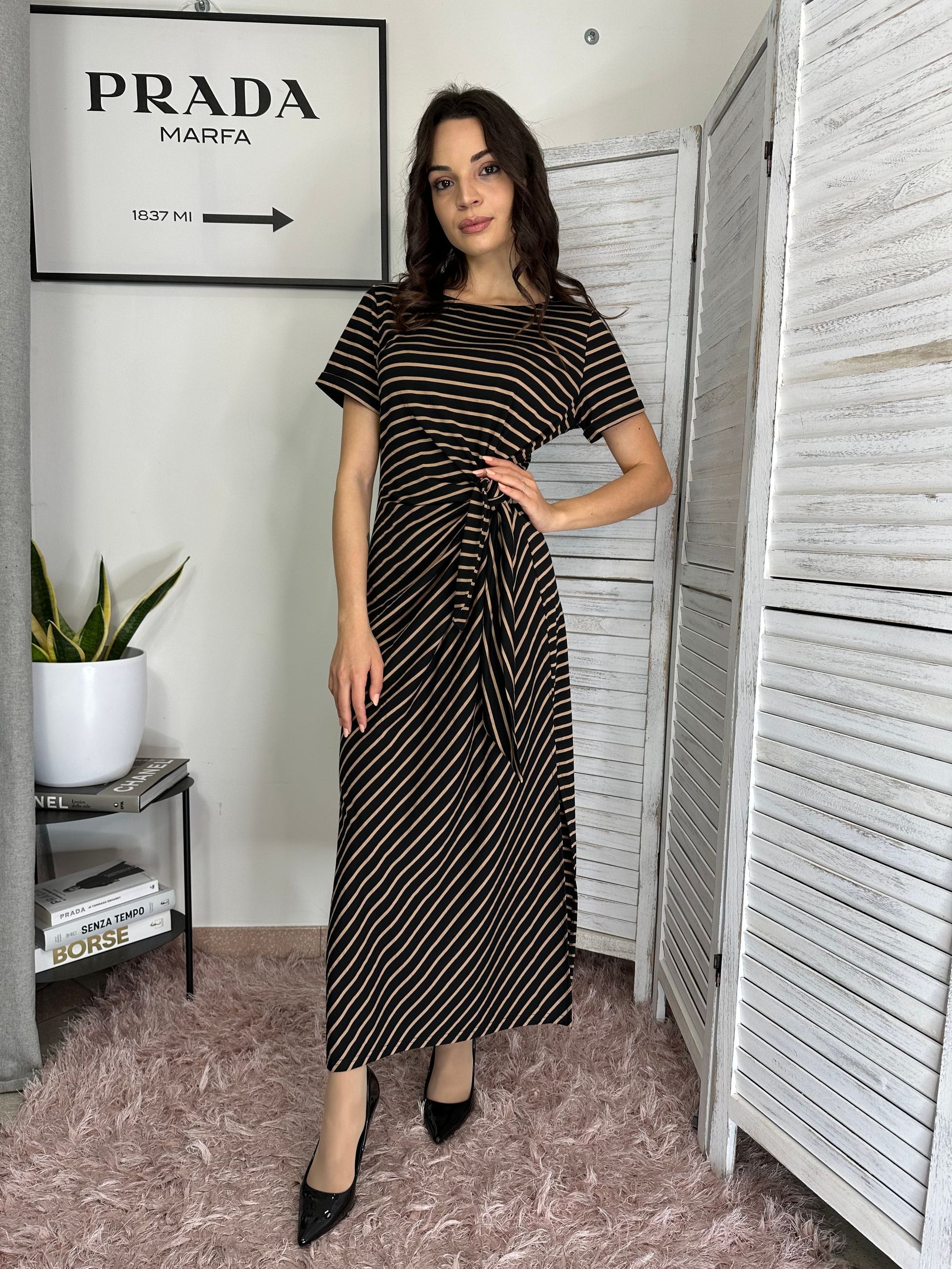 Abito stretch rigato Molly Bracken