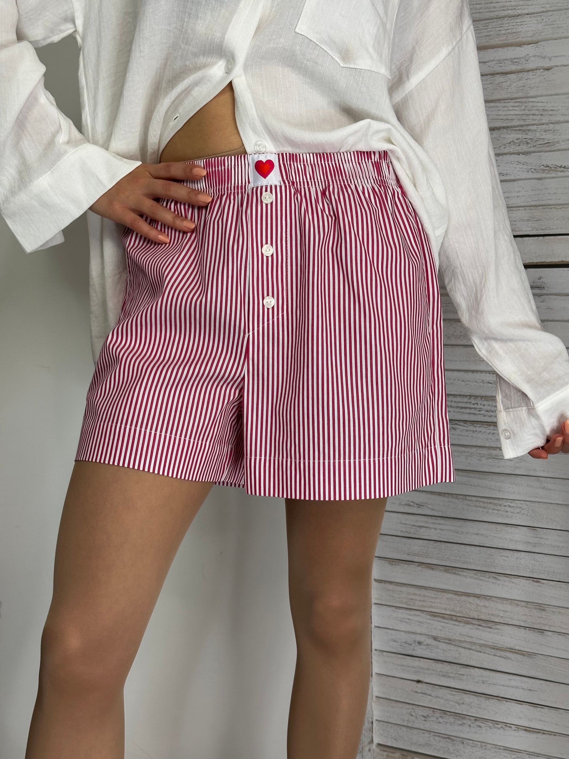Short rigato rosso Molly Bracken