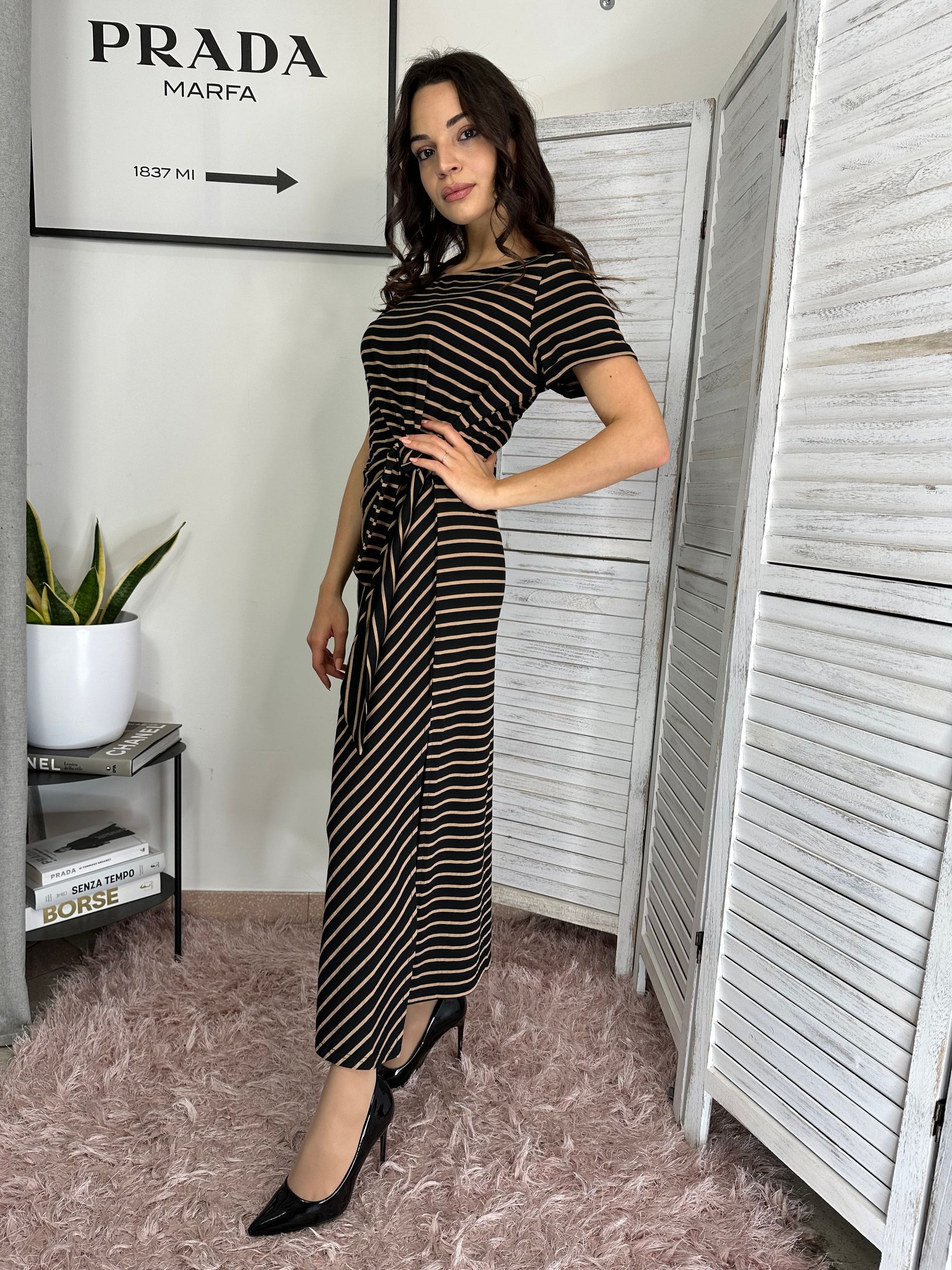 Abito stretch rigato Molly Bracken