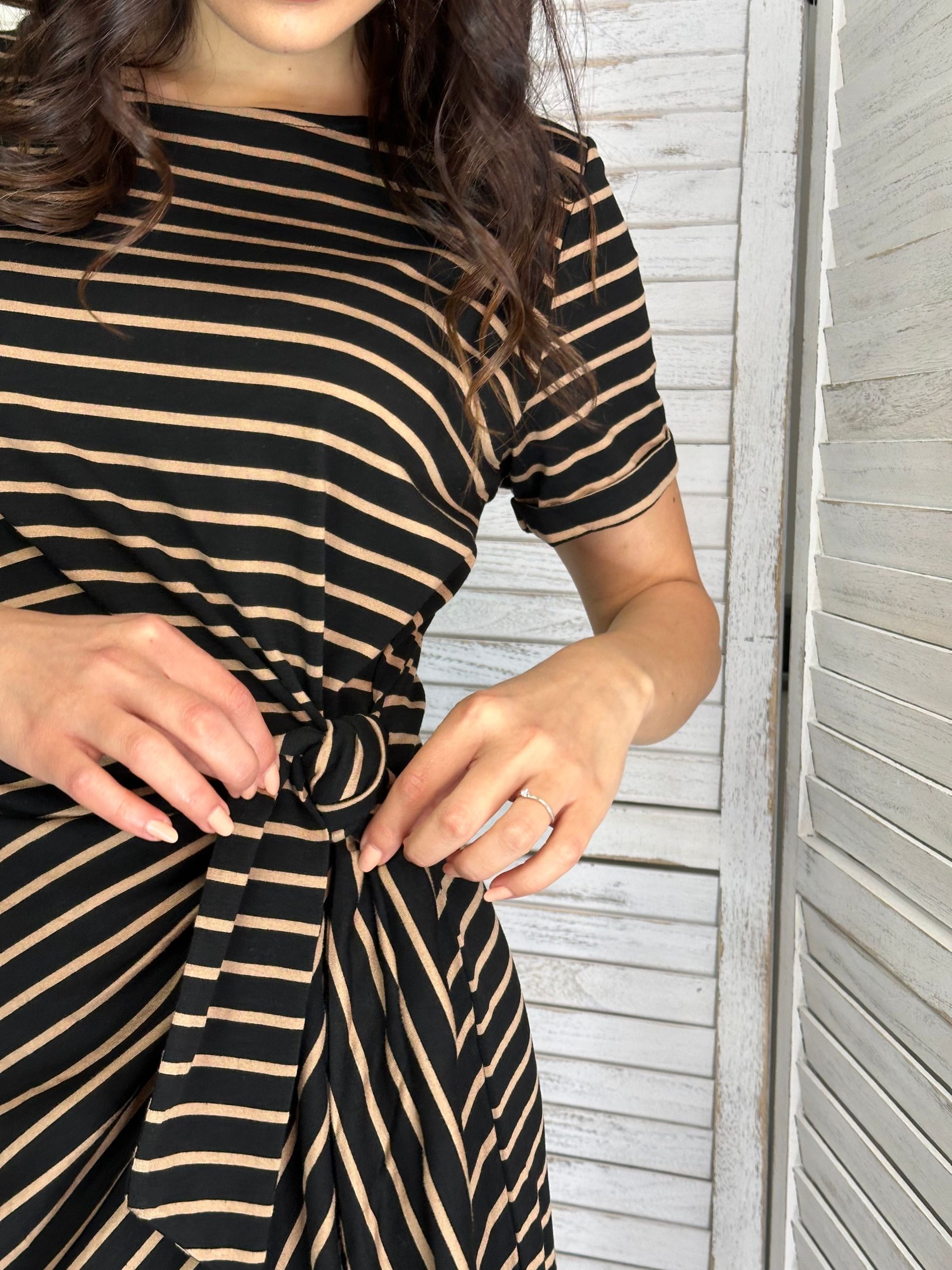 Abito stretch rigato Molly Bracken