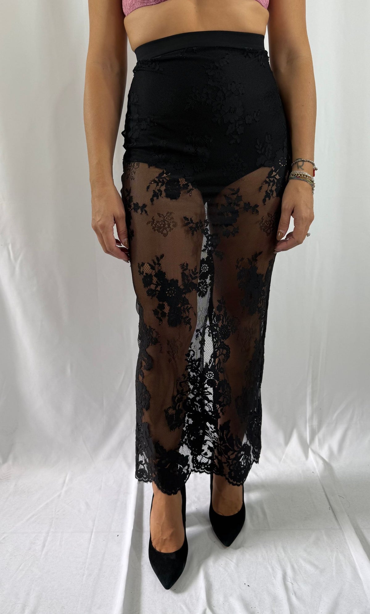 Gonna lunga in pizzo Silence limited