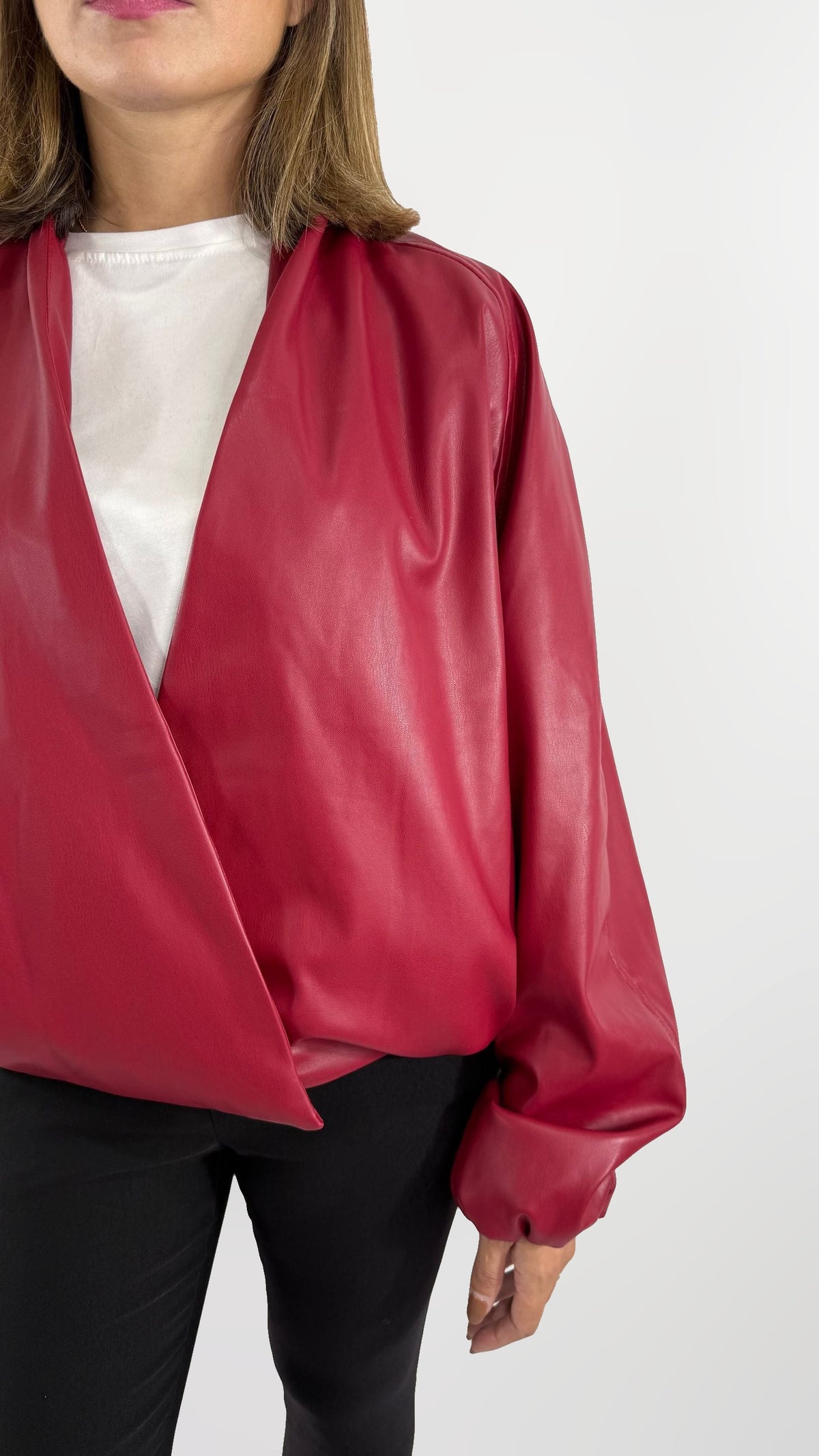Giacca similpelle rossa Safe Concept Store