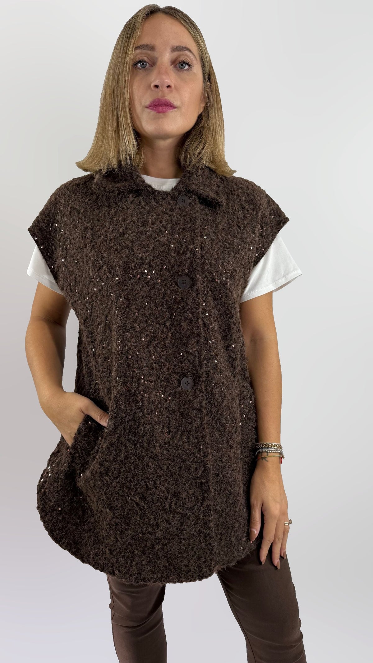 Gilet paillettes Peperosa