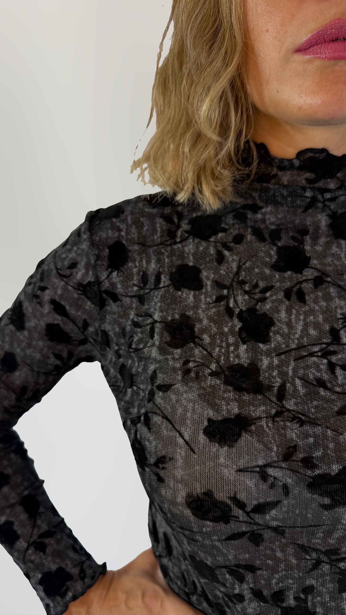 Maglia pizzo e velluto Molly Bracken