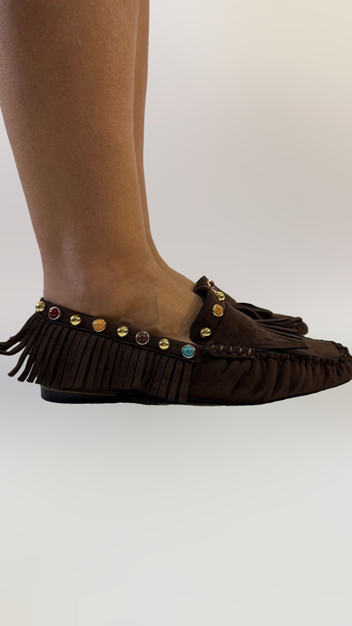 Mocassino frange e borchie Safe Concept Store