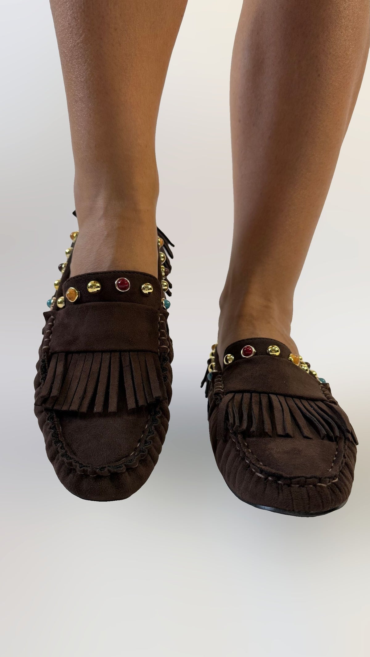 Mocassino frange e borchie Safe Concept Store