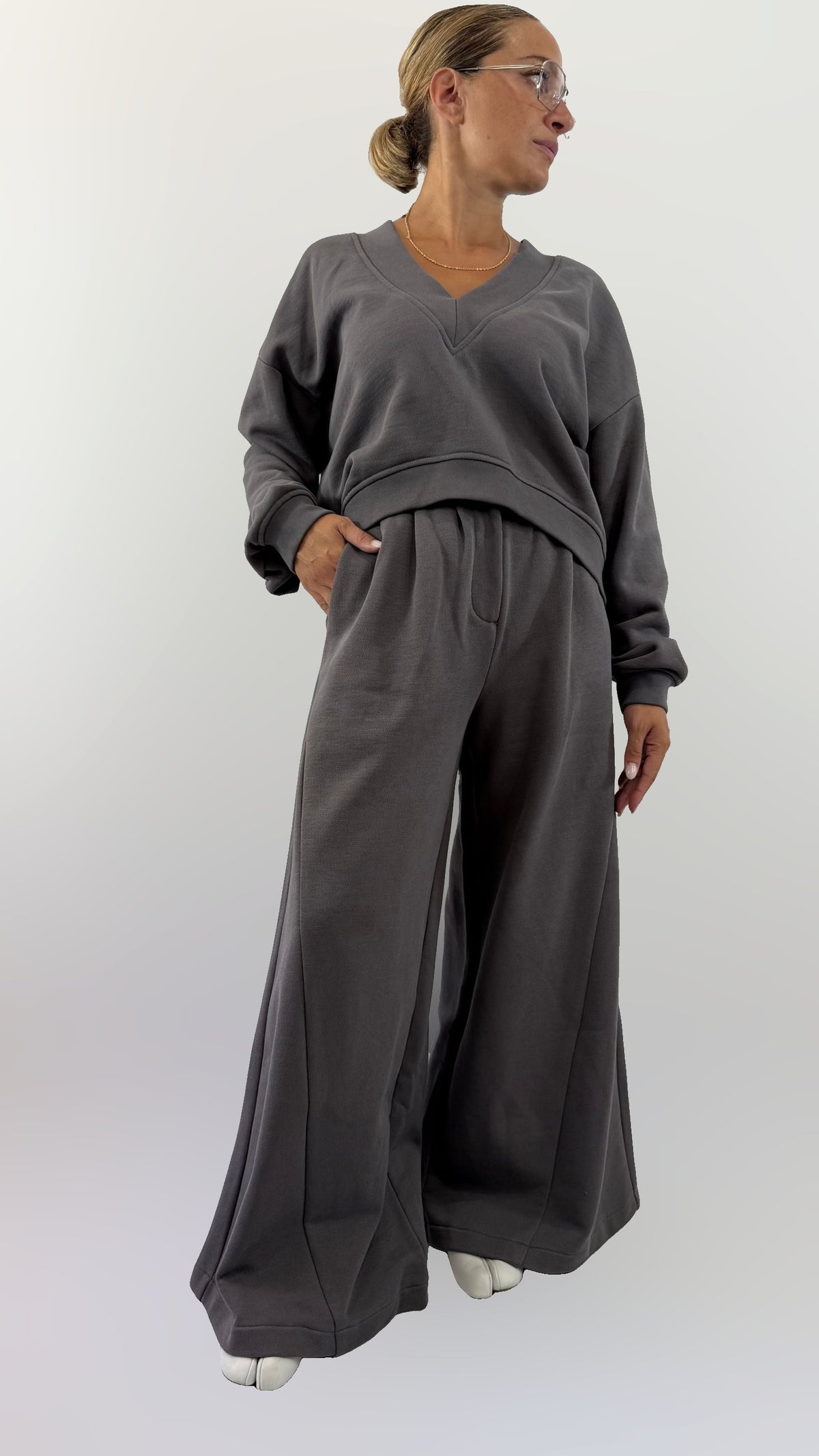 Pantalone tuta grigio Silence Limited