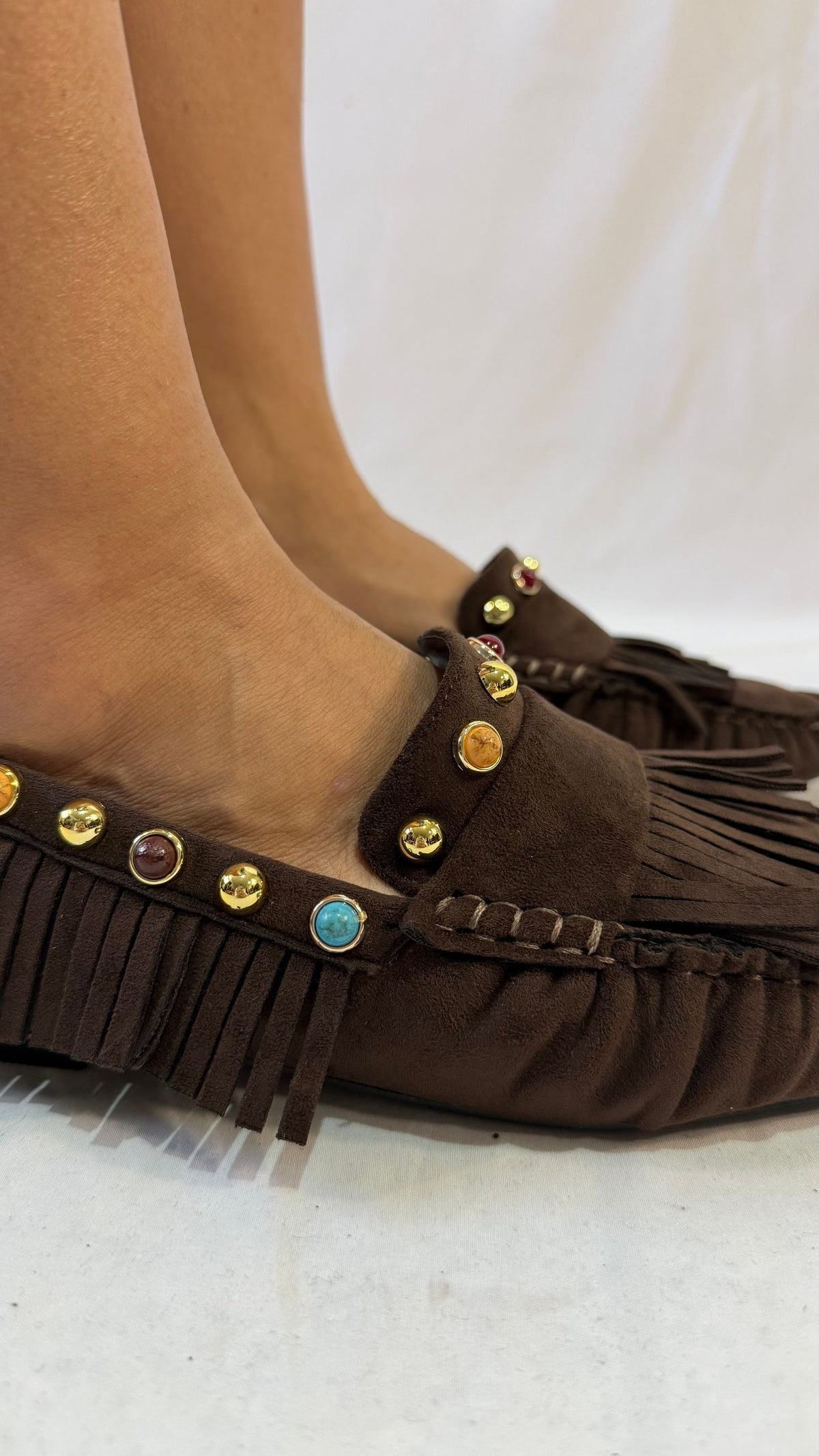 Mocassino frange e borchie Safe Concept Store