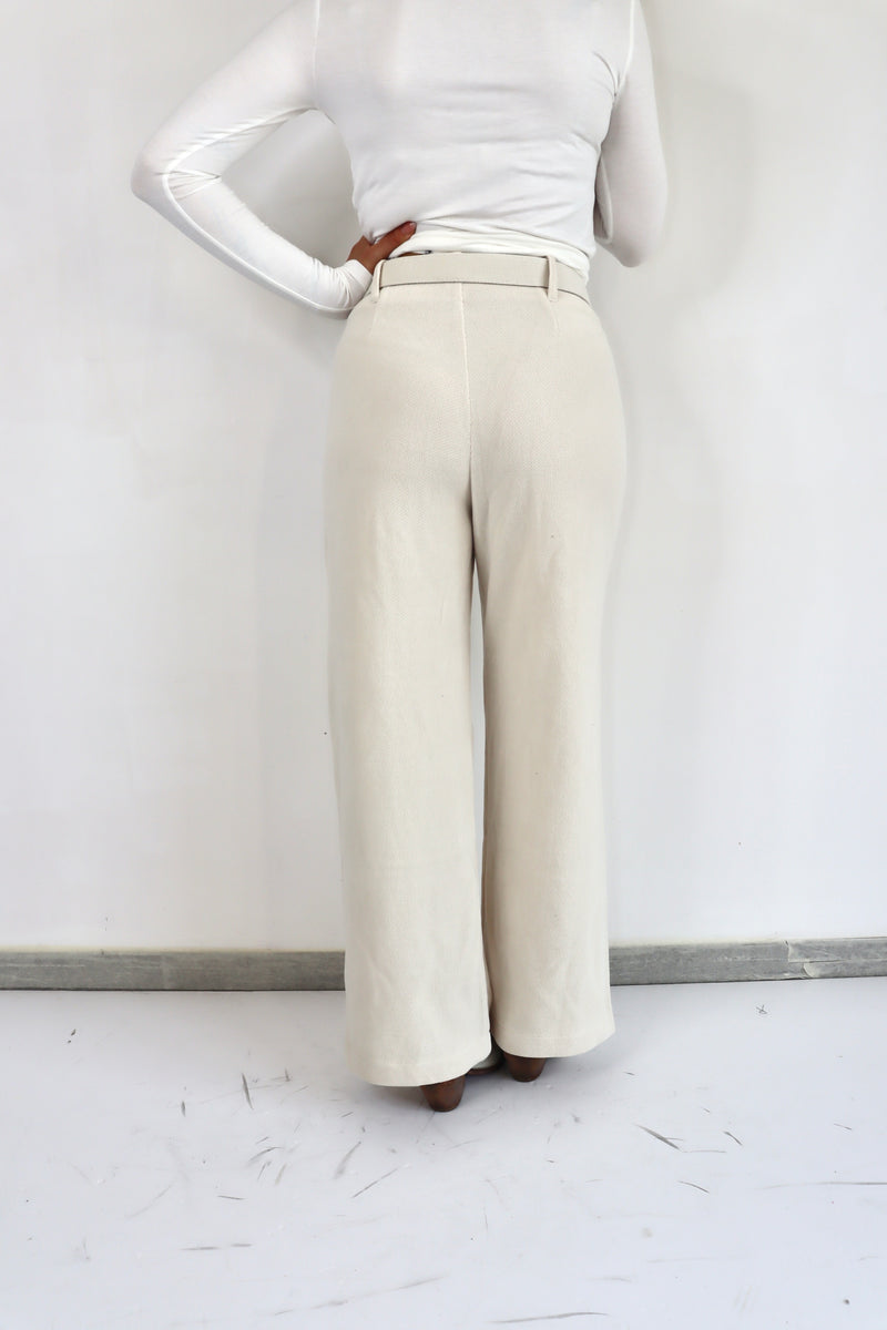 MOLLY BRACKEN Pantalone a costine vita alta