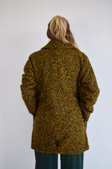 COMPANIA FANTASTICA Cappotto corto in tessuto bouclé giallo