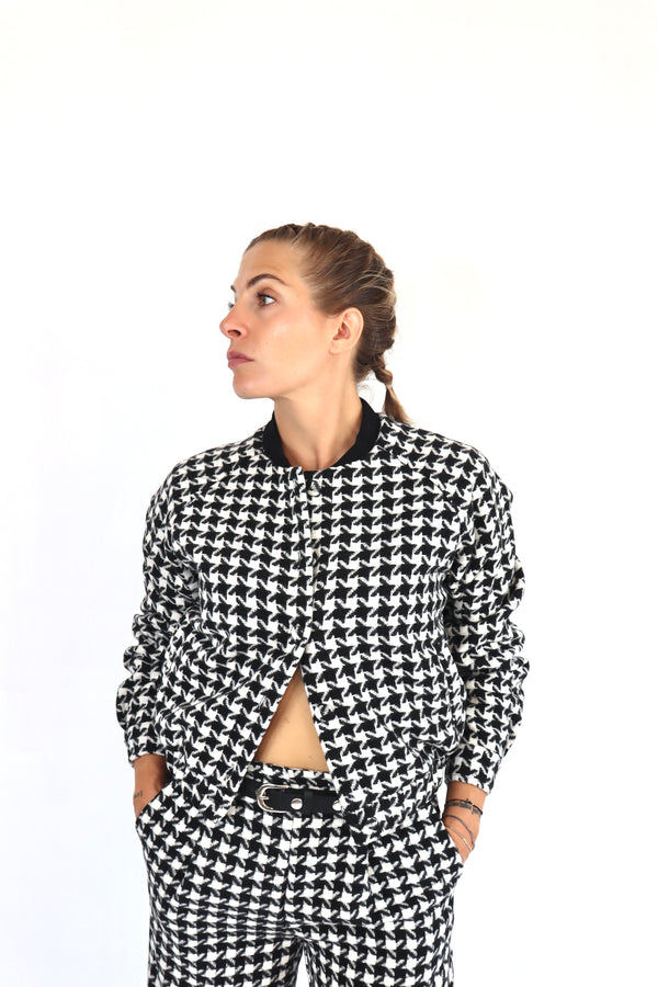 MOLLY BRACKEN Giacca fantasia pied de poule coordinato