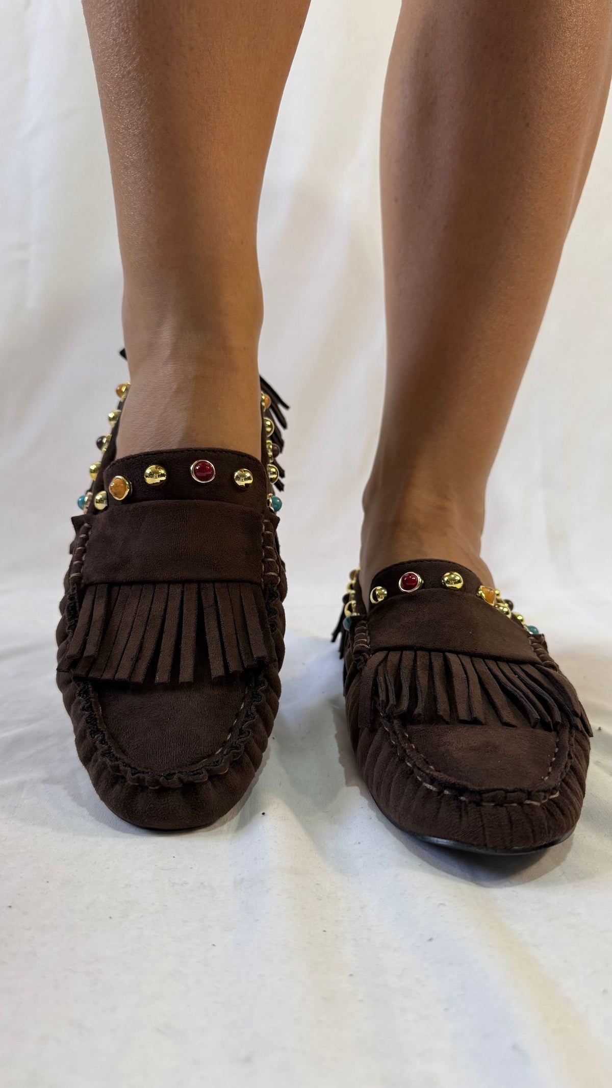 Mocassino frange e borchie Safe Concept Store