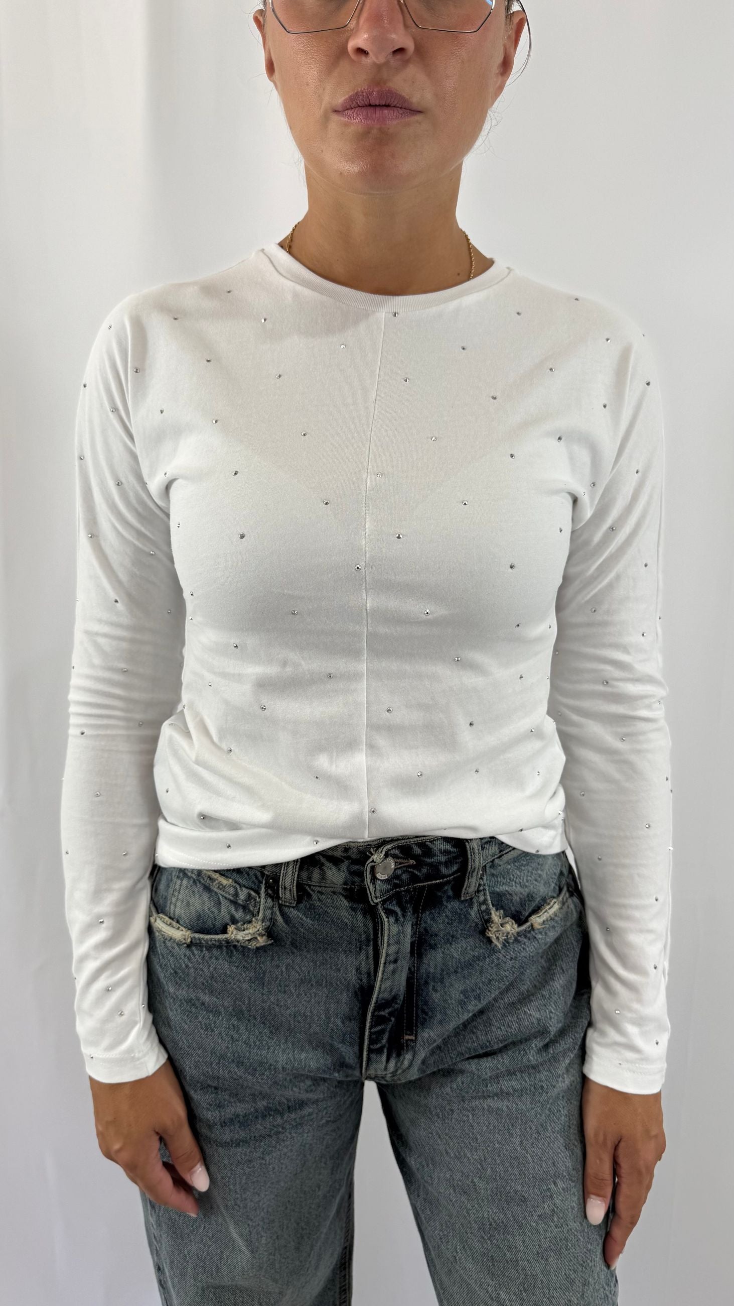 Maglia basica con strass WILD PONY
