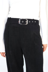 MOLLY BRACKEN Pantalone a costine vita alta