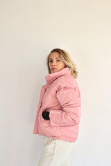 MOLLY BRACKEN Bomber in vinile rosa