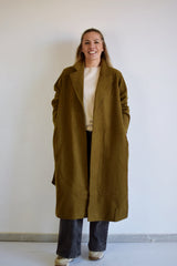 COMPANIA FANTASTICA Cappotto marrone senza bottoni