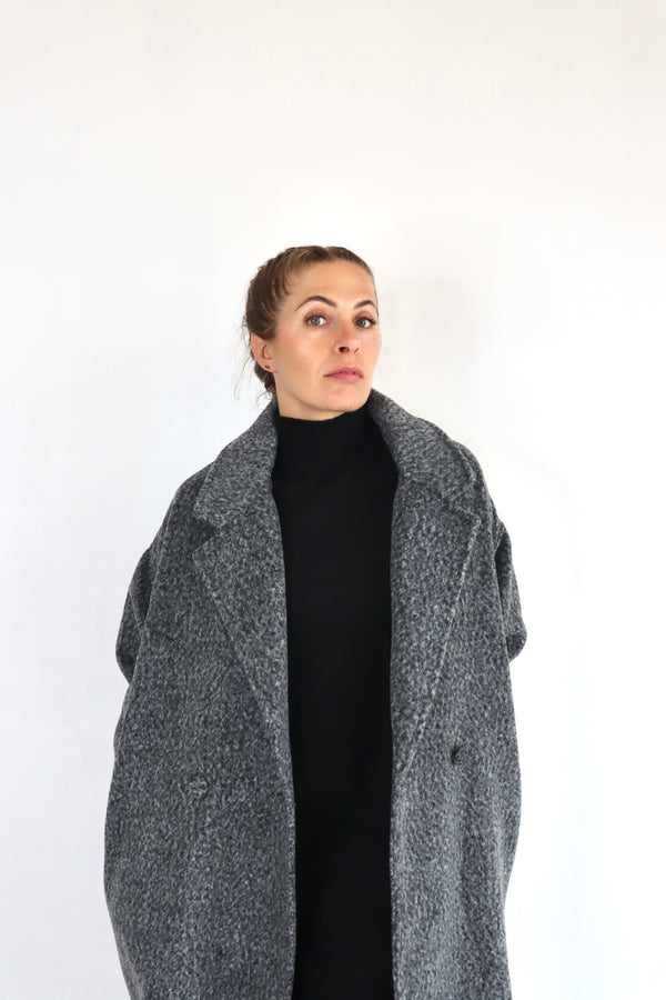 MOLLY BRACKEN Cappotto grigio doppiopetto