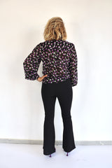 MOLLY BRACKEN Pantalone a zampetta nero