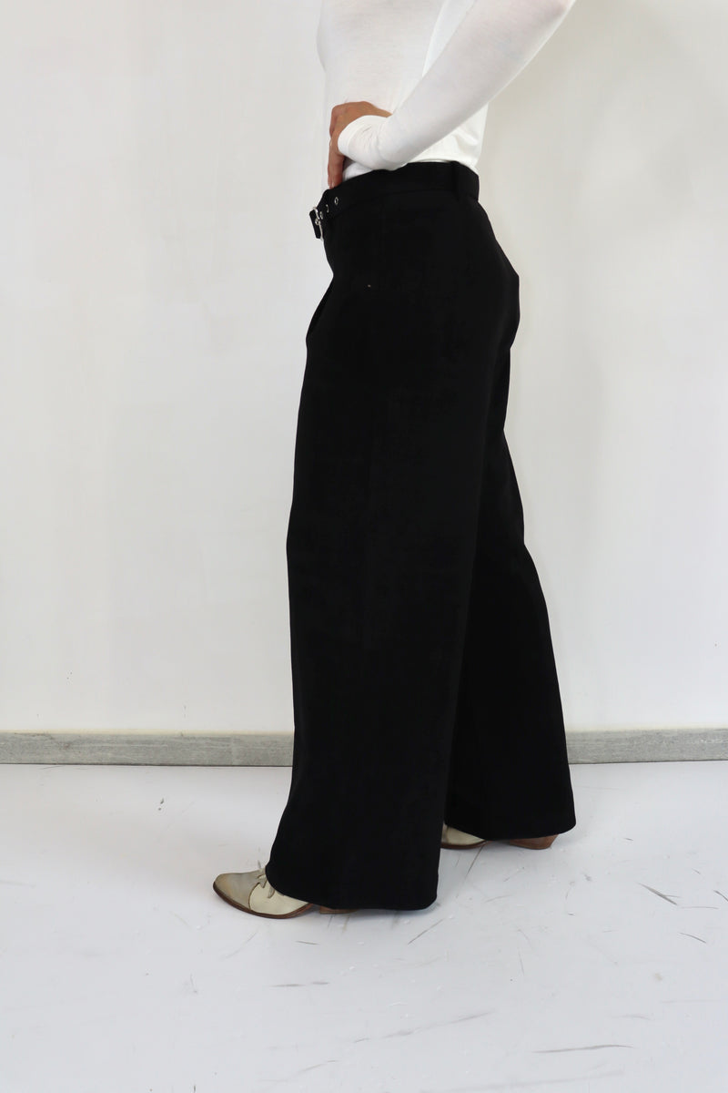 MOLLY BRACKEN Pantalone a costine vita alta