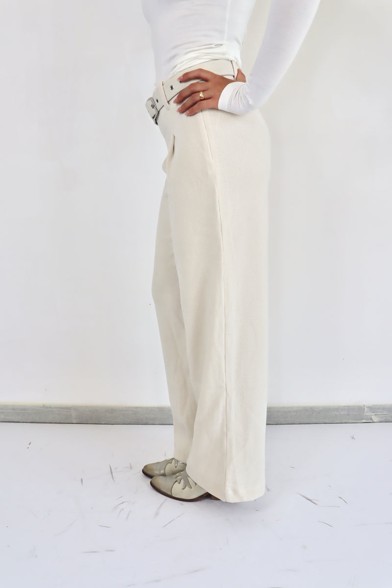 MOLLY BRACKEN Pantalone a costine vita alta