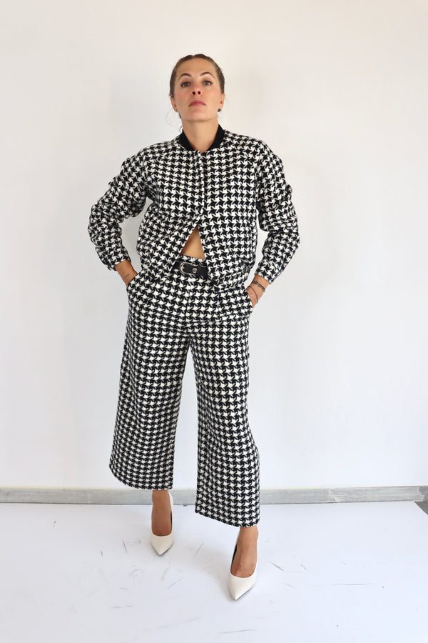 MOLLY BRACKEN Giacca fantasia pied de poule coordinato