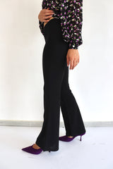 MOLLY BRACKEN Pantalone a zampetta nero