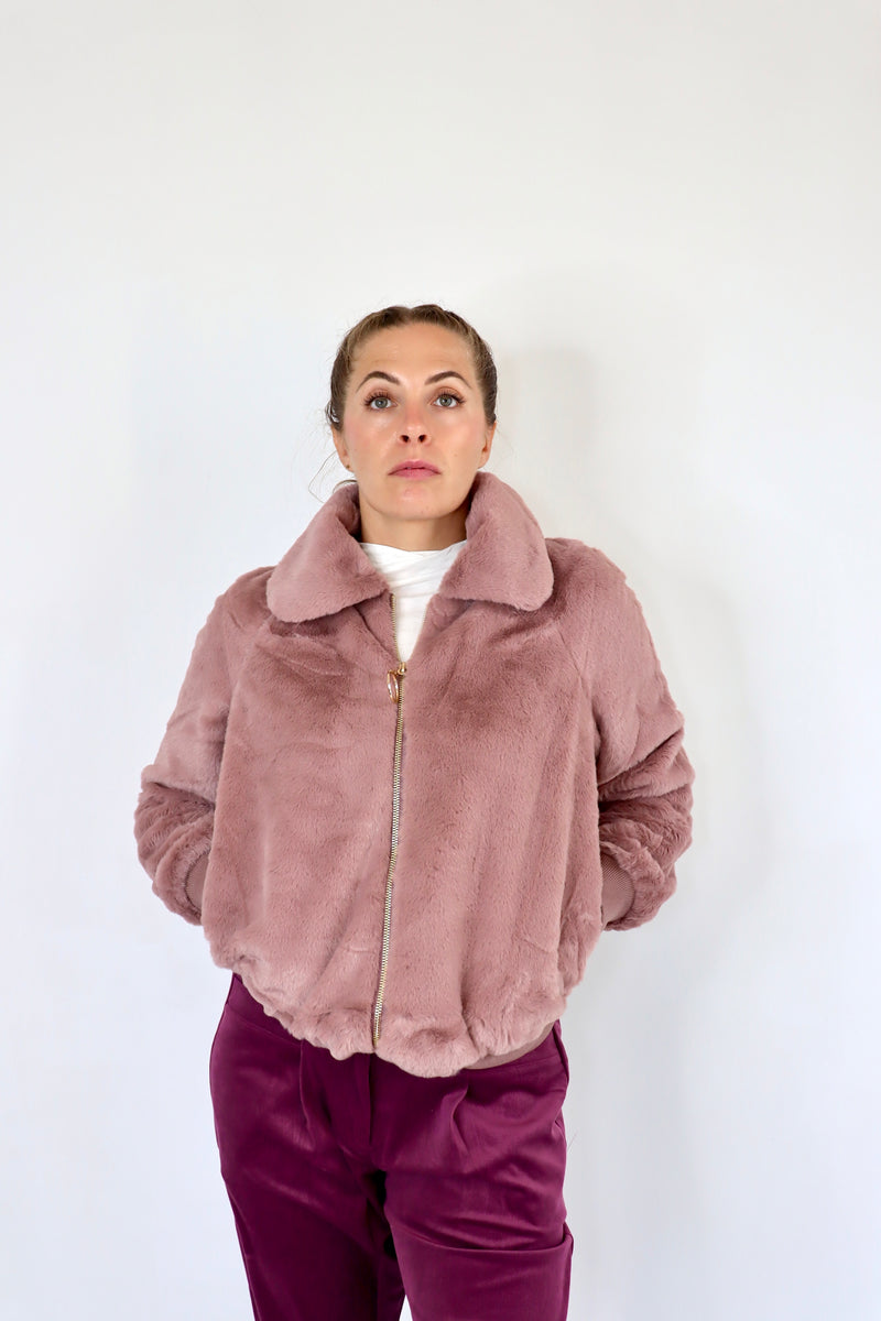 MOLLY BRACKEN Eco-pelliccia rosa