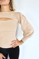MOLLY BRACKEN Maglia con apertura davanti