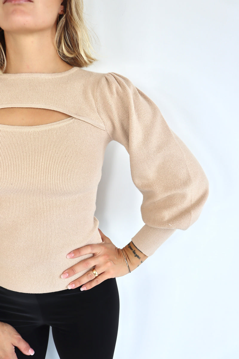 MOLLY BRACKEN Maglia con apertura davanti