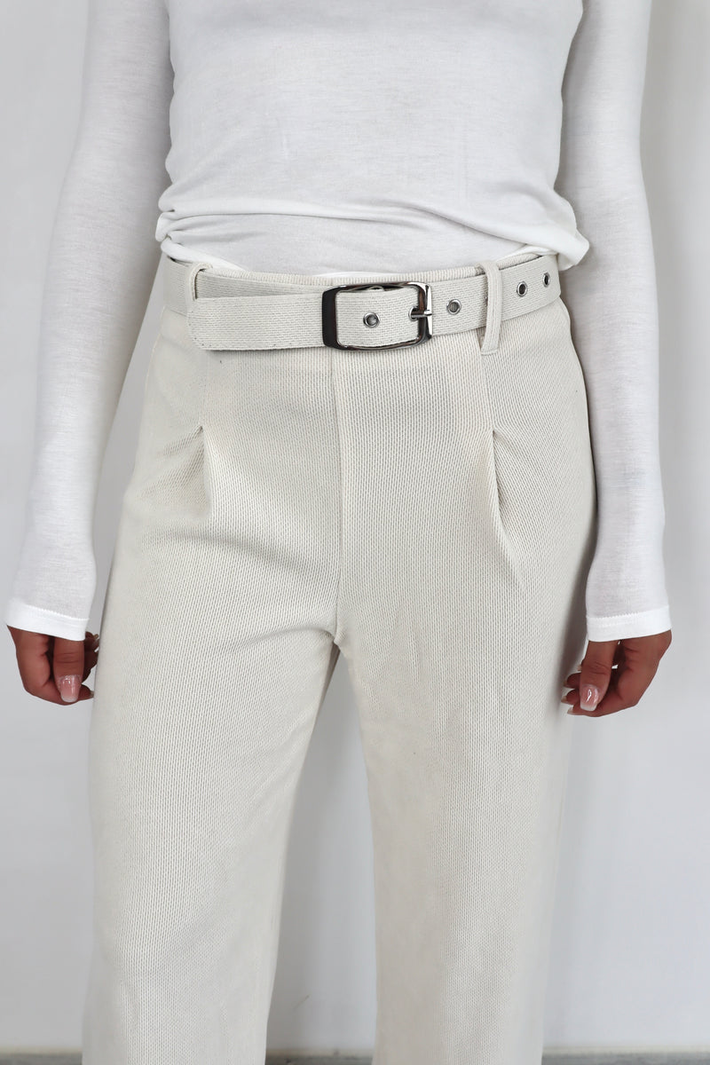 MOLLY BRACKEN Pantalone a costine vita alta