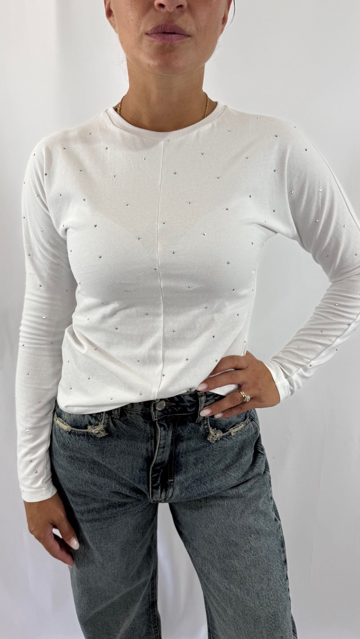 Maglia basica con strass WILD PONY
