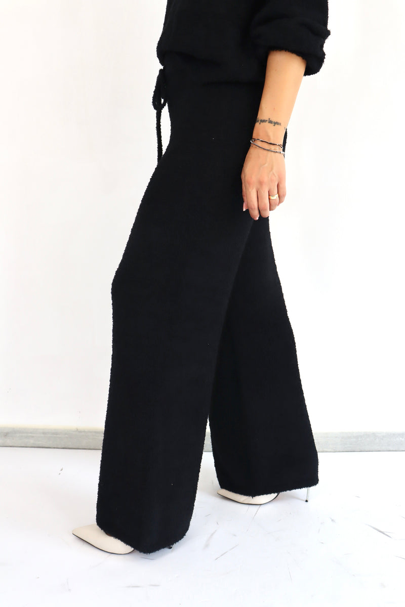 MOLLY BRACKEN Pantalone spugna a palazzo coordinato
