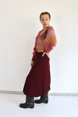 MOLLY BRACKEN Gonna midi bordeaux a costine