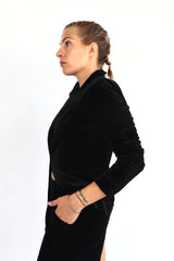MOLLY BRACKEN Giacca in velluto nera coordinato