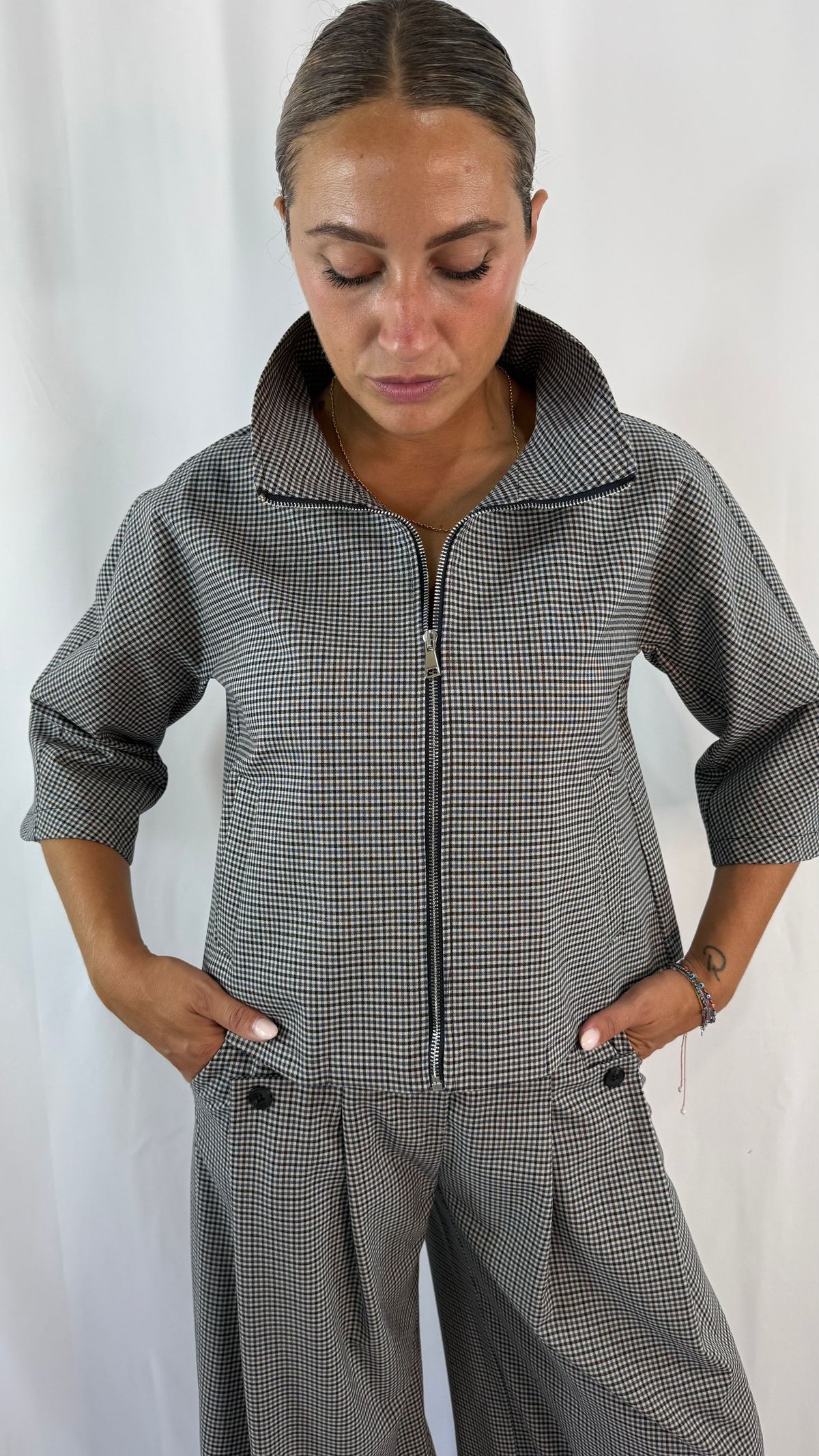 Giacca Cappa check Peperosa