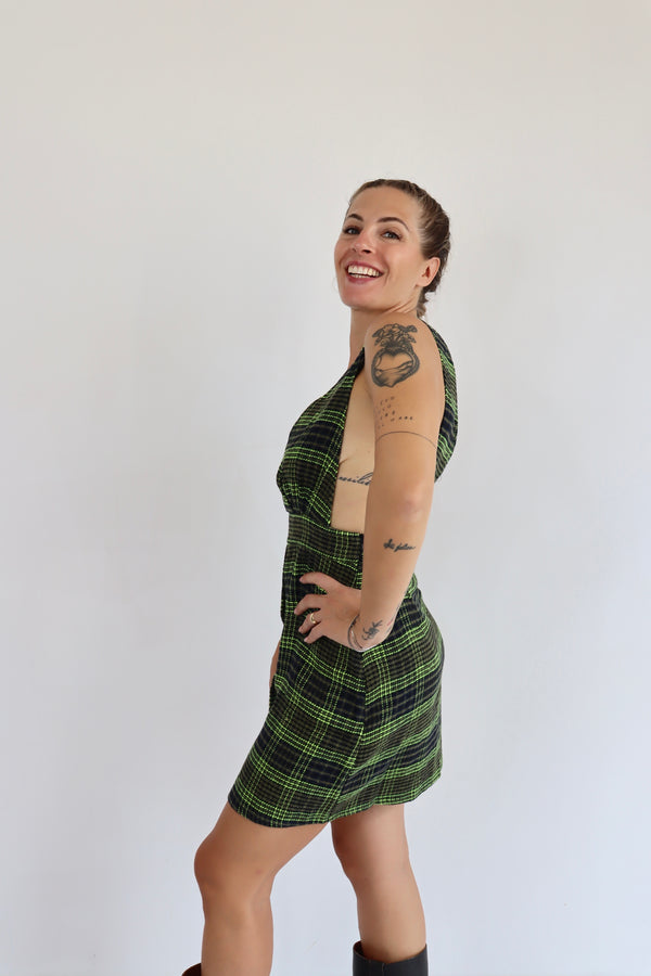 MOLLY BRACKEN Abito corto scozzese coordinato