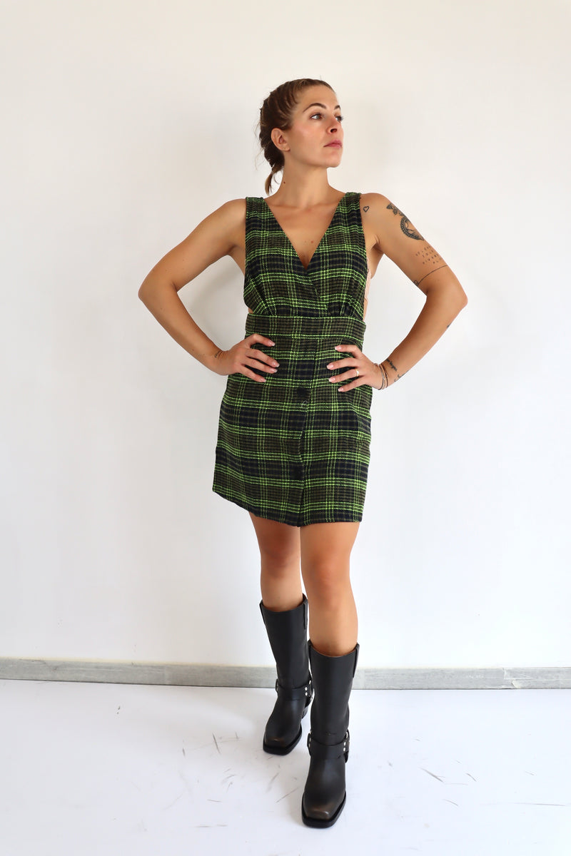 MOLLY BRACKEN Abito corto scozzese coordinato