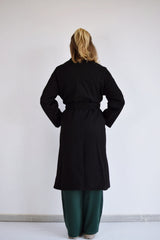 COMPANIA FANTASTICA Cappotto nero senza bottoni