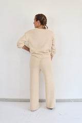 MOLLY BRACKEN Pantalone spugna a palazzo coordinato