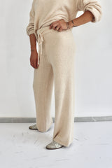 MOLLY BRACKEN Pantalone spugna a palazzo coordinato