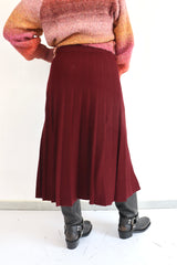 MOLLY BRACKEN Gonna midi bordeaux a costine