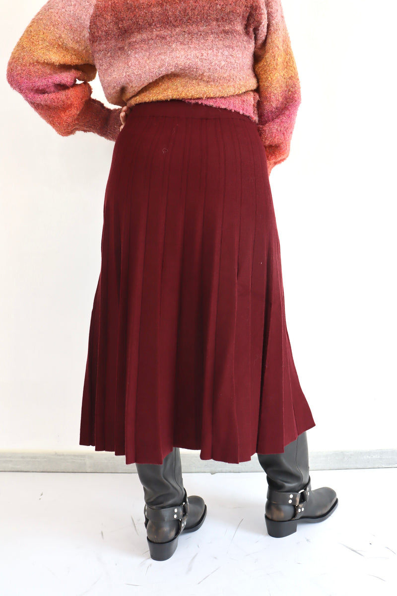 MOLLY BRACKEN Gonna midi bordeaux a costine