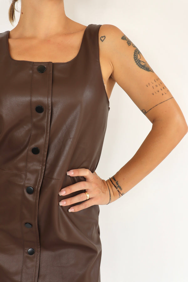 MOLLY BRACKEN Abito corto in similpelle