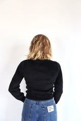 MOLLY BRACKEN  Maglioncino peloso nero