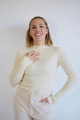 COMPANIA FANTASTICA Maglia a costine avorio