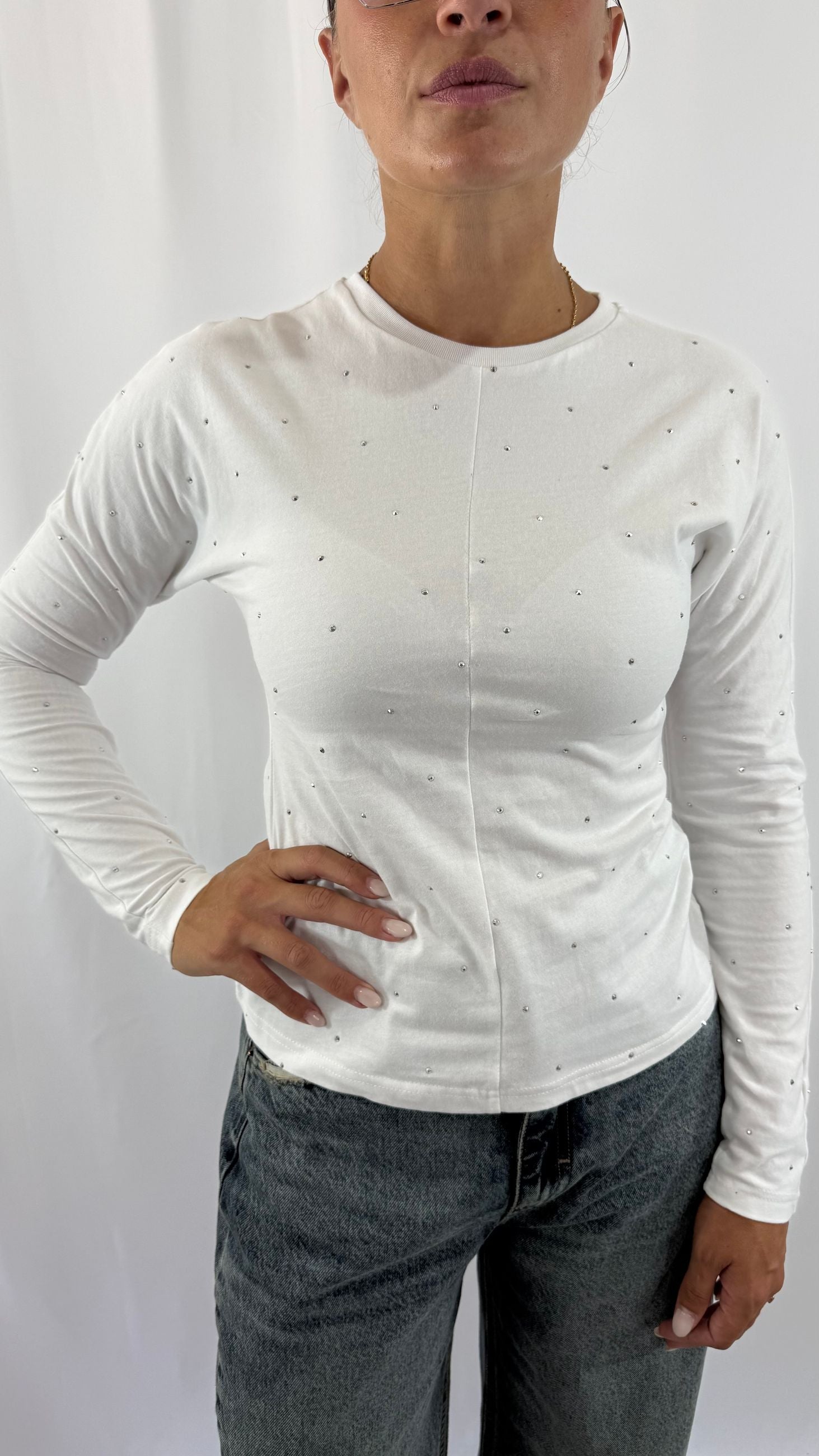Maglia basica con strass WILD PONY