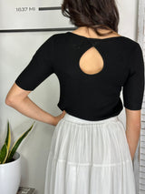 T-shirt nera stretch Molly Bracken