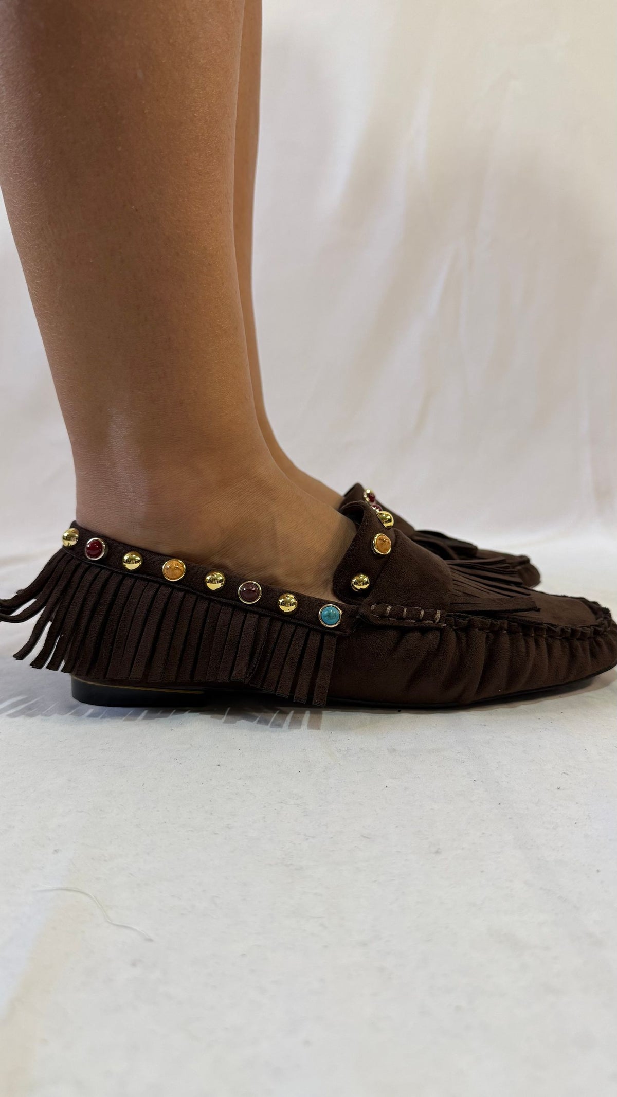 Mocassino frange e borchie Safe Concept Store